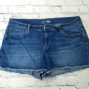 Old Navy Semi Fitted Jean Shorts Fringe (Size 6)